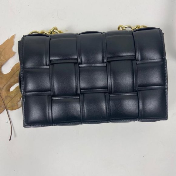 Waist Bags Weave Chain Crossbody BLACK - Picture 3 of 8